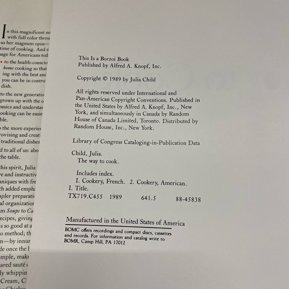 The Way to Cook by Julia Child 1989 1st Edition - Picture 8 of 14